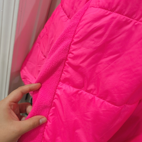 Torrid Hot Pink Happy Camper Fleece Pullover Quilted Jacket, Size 2, 2x - Picture 12 of 16